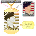 Photo Engraved Luxury Military Dog Tag Necklace